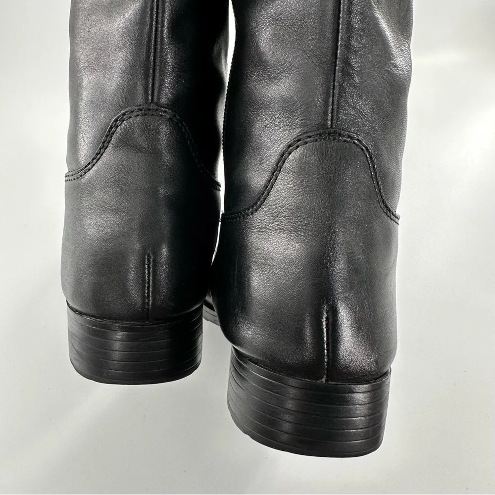 Lauren Ralph Lauren knee high boots 8 Sagira 2 black leather western equestrian - Picture 12 of 15